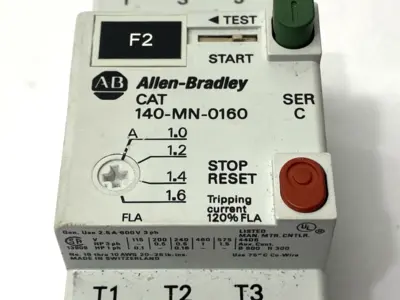 USED ALLEN-BRADLEY SER. C MANUAL MOTOR STARTER 3-POLE 600V