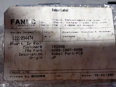 NEW FAUNC A20B10070800