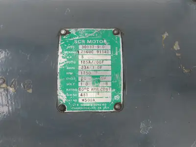 TB Woods Baldor M500A SCR Drive DC Motor 5Hp 1750 RPM 185A/200F Volt 256UC 9154D