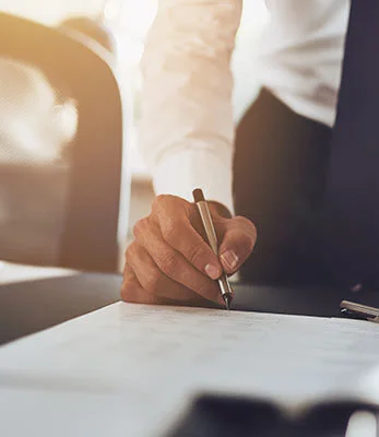 Signing an equipment financing agreement
