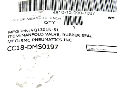 NEW SMC VQ1301N-51 MANIFOLD VALVE VQ1301N51