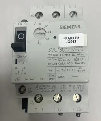 USED SIEMENS 3VU1300-1MF00