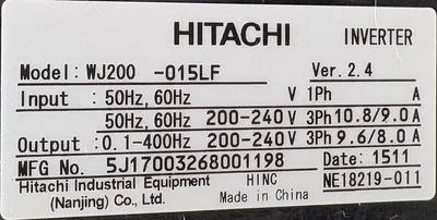 Hitachi WJ200-015LF VER. 2.4 Electrical/PLC/Automation | ESS Industrial Equipment Sales (6)