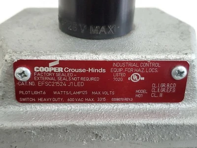 NEW CROUSE HINDS EFSC21524