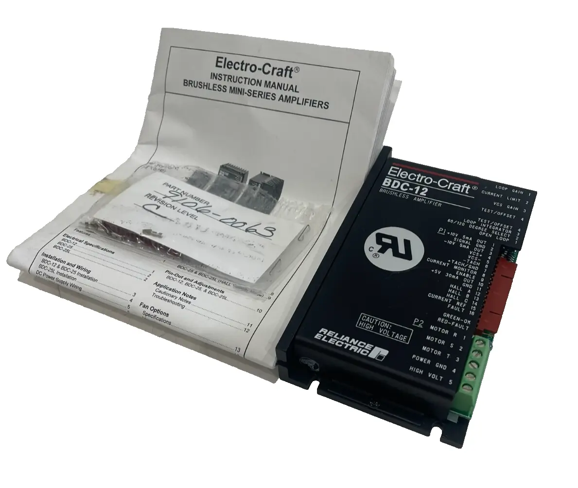 NEW ELECTRO-CRAFT BDC-12 SERVO AMPLIFIER BDC12