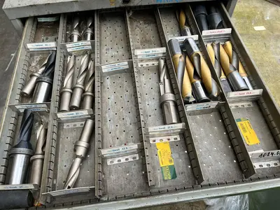 USED MILLING MATERIAL/ FREESMATERIAAL / MAHLGERÄTE APART OR WHOLE CABINET/ NEW NEW NEW