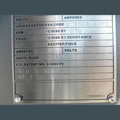 Horizontal 3000 hp Synchronous Electric Motor