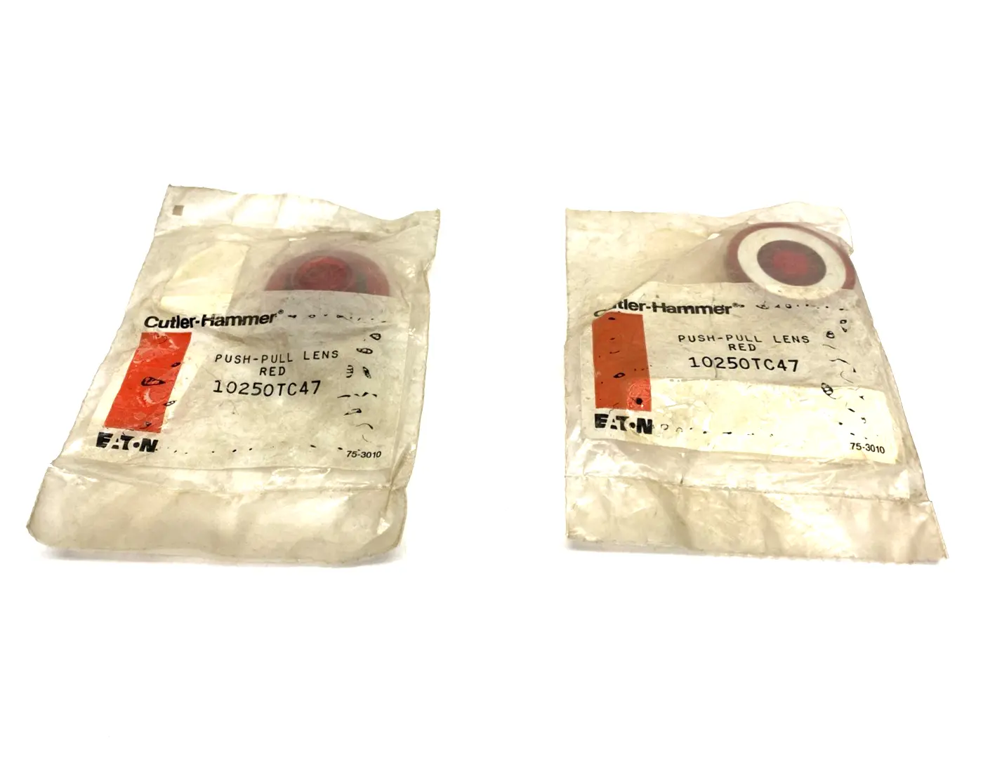 10250TC47 | Eaton  Illuminated Push-Pull Operator Lens, Red, 40mm LOT OF 2 - New