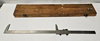 Vernier Caliper 27" Wooden Case Made in Germany 0-27" x 1/1000"