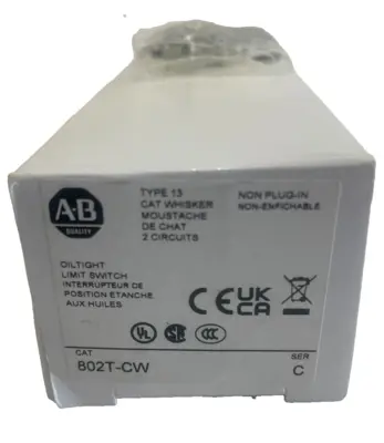 ALLEN BRADLEY 802T-CW LIMIT SWITCH SER. C 802TCW NEW, SURPLUS