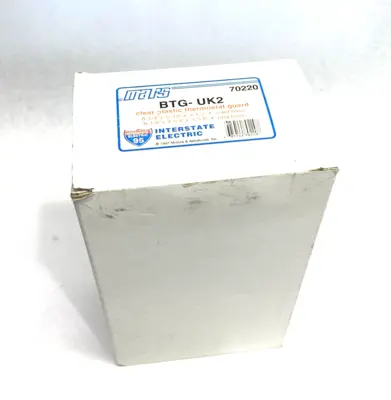 USED INTERSTATE ELECTRIC LOCKING THERMOSTAT GUARD/COVER, CLEAR, PLASTIC