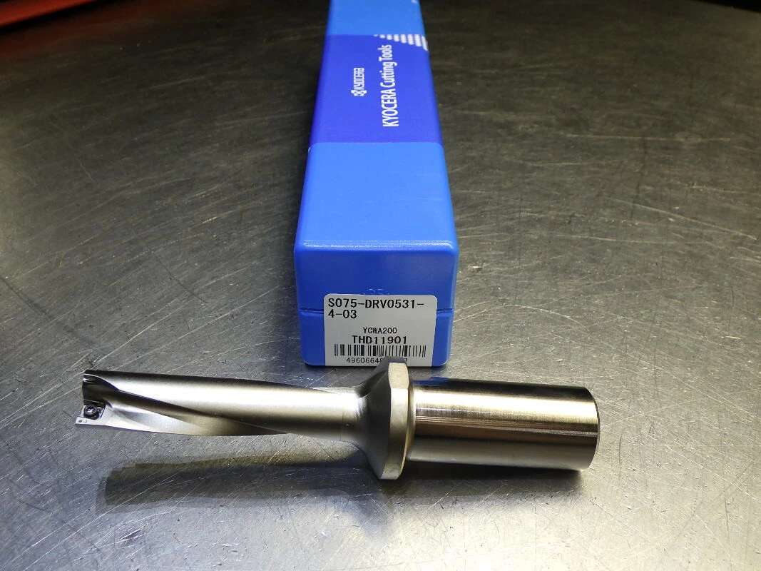 Kyocera .5313" Coolant Thru 4xD Indexable Drill S075-DRV0531-4-03 (LOC3531)