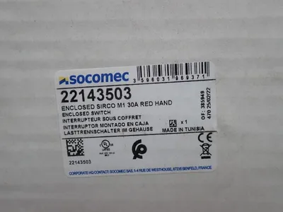 New | in-Stock SOCOMEC 22143503 Relays & Switches | HGR 24 #739414