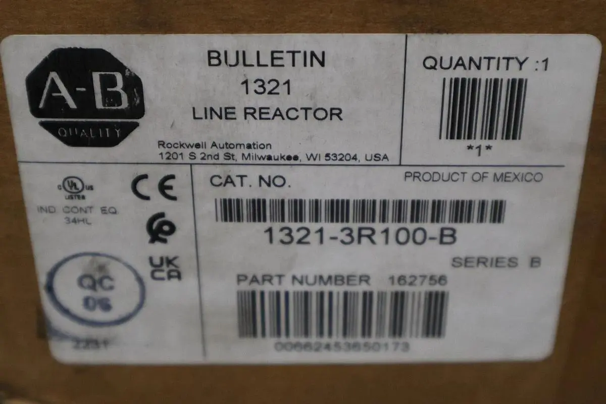 Allen Bradley 1321-3R100-B Line Reactor 0.3mh 3ph 690v-ac - STOCK GF507