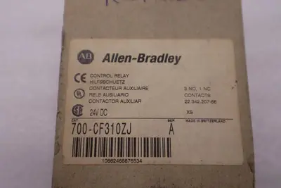 NEW ALLEN BRADLEY 700-CF310ZJ SER. A 24VDC 20A CONTACTOR AUXILIAR STOCK H681A