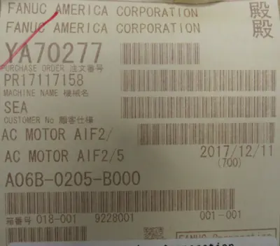NEW FANUC A06B-0205-B000 SERVO MOTOR A06B0205B000