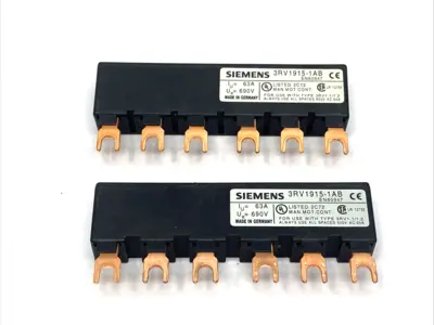 New | in-Stock Siemens Busbar 3-Phase Modular Spacing 45mm for 2 Switches LOT OF 2 Circuit Breaker Parts Michigan US | Maverick Industrial Sales #1401838