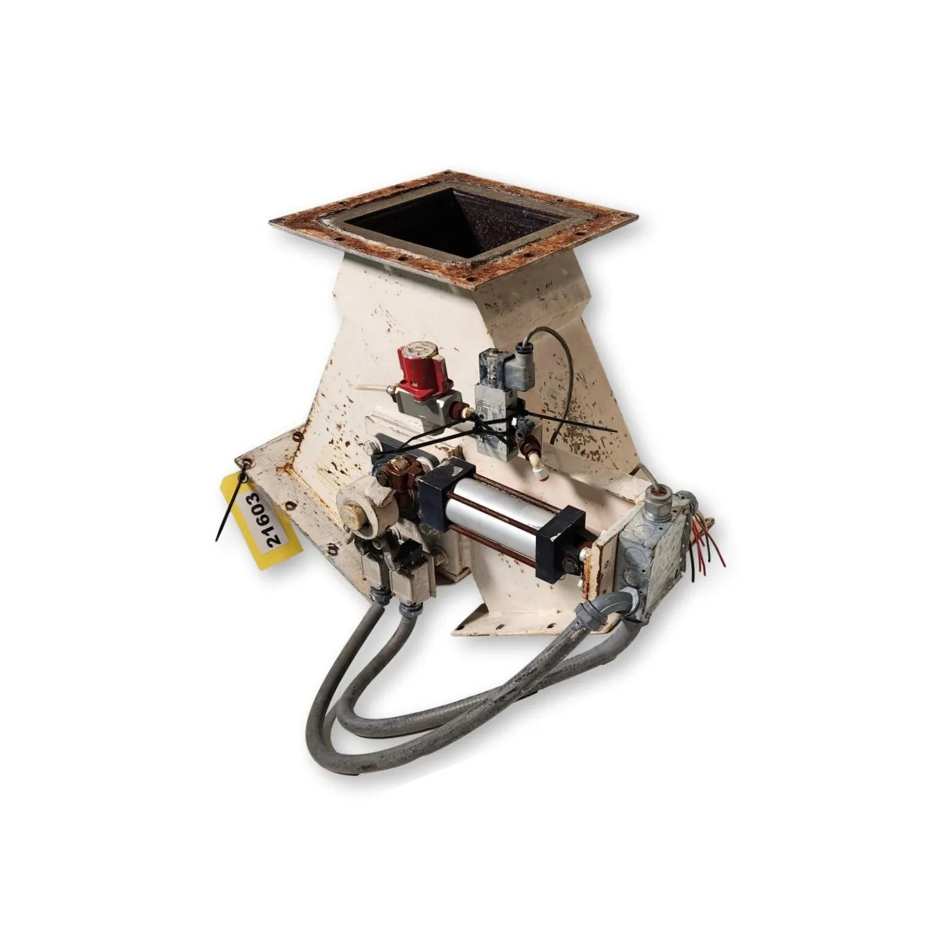 Used 8" Sq. Pneumatic Wye Line Diverter Valve