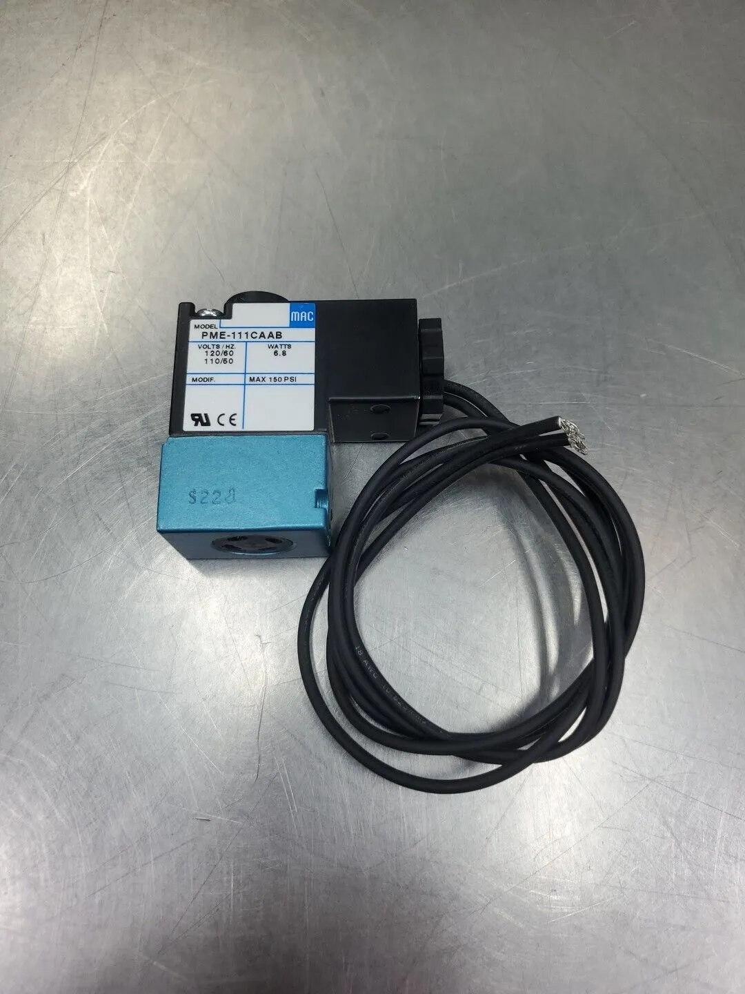 MAC PME-111CAAB Solenoid Valve, 110/120V 25-150PSI. 6A-12