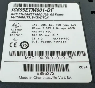 USED GE FANUC IC695ETM001