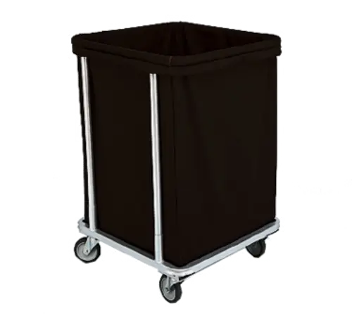 Forbes Industries Laundry Cart w/ (6) Bushel Capacity - Black Cloth Bag, Steel Frame (1106)