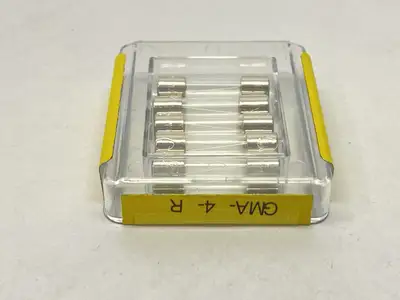 USED EATON BUSSMANN MINI GLASS FUSE 4A 10KA 125VAC LOT OF 5