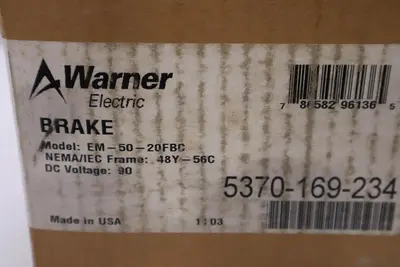 NEW WARNER ELECTRIC EM-50-20FBC  BRAKE MODULE STOCK 2300-D