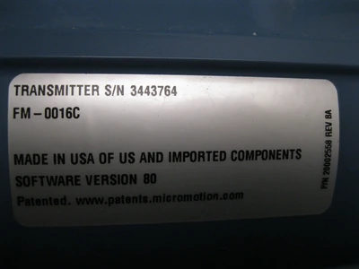 USED Micro Motion 2700 R12 AB AEZCZ