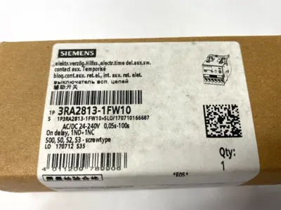 NEW SIEMENS SOLID STATE TIME-DELAYED AUXILIARY SWITCH 24-240V AC/DC