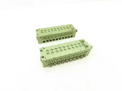 Vogele BVRL 20A1 Lubrication Distribution Manifold 20-Outlet Valve Block Lot of2