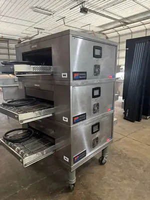 Used Middleby Marshall Used Middleby DZ33T CTX Electric Infrared Conveyor Oven Triple Stack 208V - 1 or 3Ph Conveyor Ovens Illinois US | Falcon Restaurant Supply #1374858