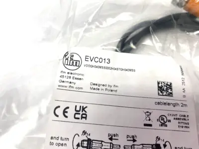 New | in-Stock ifm Connection Cable M12 M to F 2m Length VDOGH040MSS0002H04STGH040MS Cable & Wire Michigan US | Maverick Industrial Sales #1391364