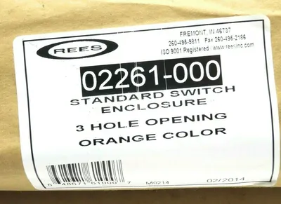 NEW REES 02261000 ENCLOSURE – 3 HOLE