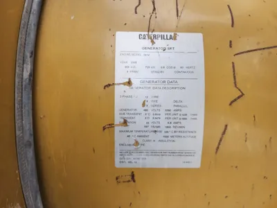 USED CATERPILLAR 725 KW PRIME POWER 3412C
