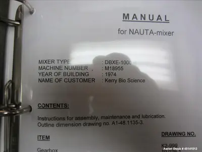 Used NAUTA MIXER M18955 Nauta Mixers Illinois US | Aaron Equipment #85786