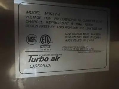 Used Turbo Air Used Turbo Air M3R47-4 52" Solid Half Door Stainless Steel Reach-In Refrigerator Refrigerators Illinois US | Falcon Restaurant Supply #1374893