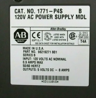 NEW ALLEN BRADLEY 1771-P4S POWER SUPPLY MODULE 1771P4S