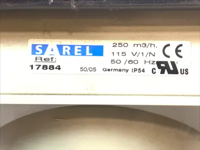 Used Sarel Filter Fan 250m3/h 115V Enclosure Vent Fan Filter Units Michigan US | Maverick Industrial Sales #1401869