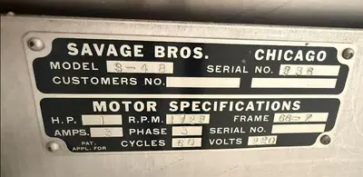 Used SAVAGE _UNKNOWN_ Cookers / Coolers / Fryers New Jersey US | UNION STANDARD EQUIPMENT CO. #1506474