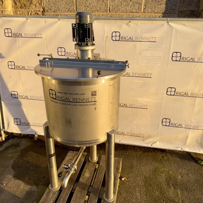 300L S/S Vertical Mix Tank With Rigal Bennett Shearhead Mixer 2.2 kw