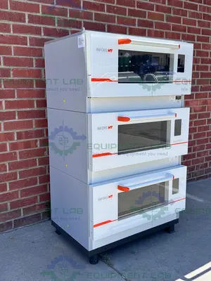 USED INFORS HT I80002 TRIPLE STACKED INCUBATOR SHAKER 65°C W/ CO2 AND HUMIDITY, MFG 2022