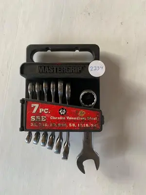 MASTERGRIP 7 Piece SAE  Wrench Set Chrome Plated Heavy Duty