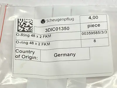 USED SCHEUGENPFLUG O-RING VPE 10 48,0 X 2,0 FKM LOT OF 4