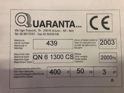 USED 2003 QUARANTA QN 6 1300 CS