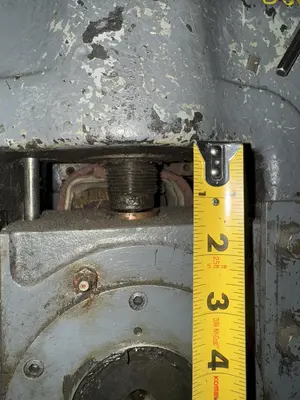 6" WIDE X 4" DIAMETER 2-HI STANDARD AMERICAN POWERED ROLLING MILL. STOCK # 0885925
