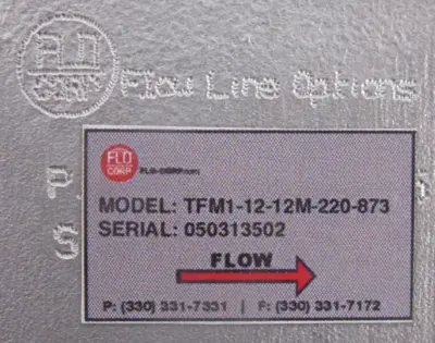 NEW FLO CORP TFM1-12-12M-220-873 FLOW LINE OPTIONS FLOWMETER 1-1/2"