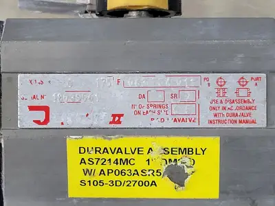 USED DURA VALVE AS7214MC