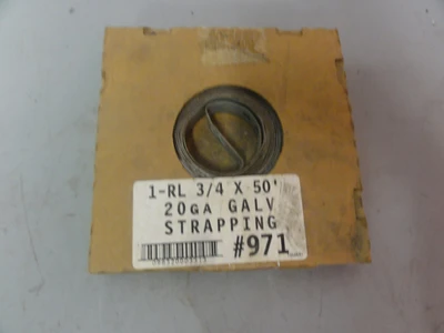 1-RL 3/4" X 50' 20GA Galvanized Steel Strapping #971 New