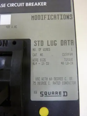 USED SQUARE D FCB34020