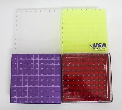 Nalgene / USA Scientific Assorted Laboratory Tube Storage Boxes LOT OF 16 (6392)